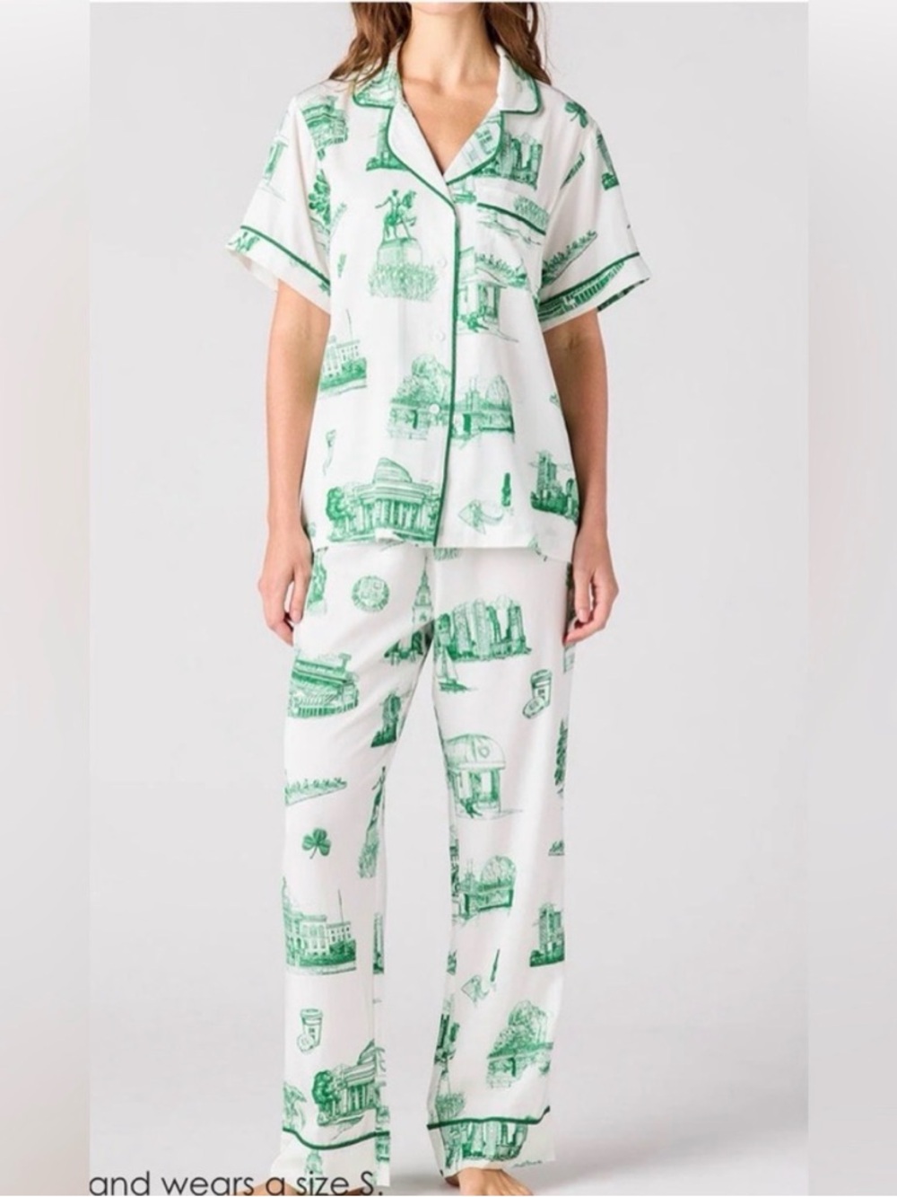 Katie Kime City Toile Pajamas Boston